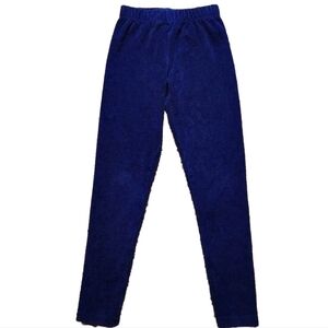 Hanna Andersson velour ribbed leggings Size 6 Color navy
